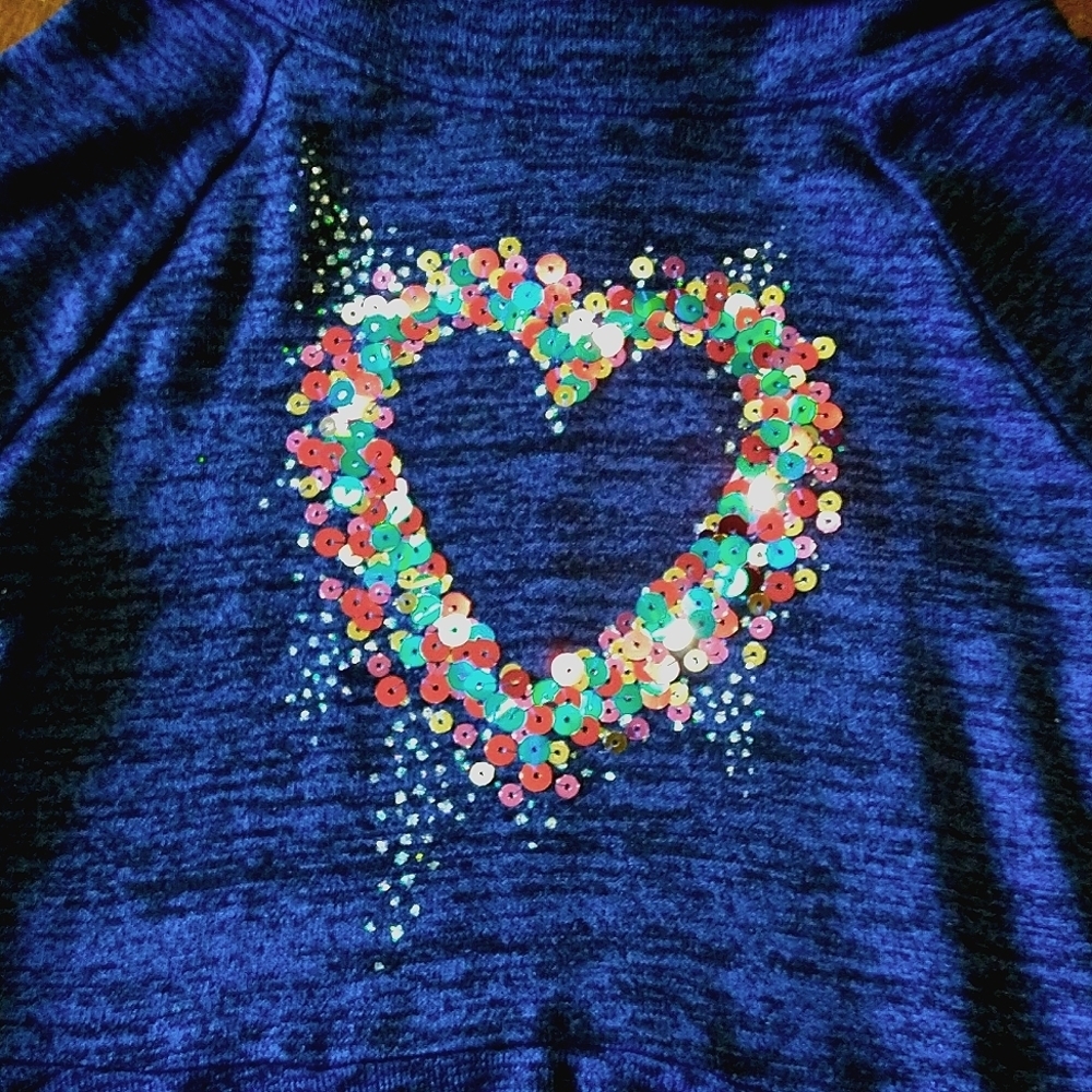 Sonoma Deep Navy heart dress size 7 - Picture 2 of 2